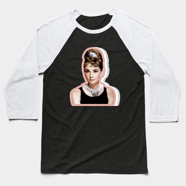 Breakfast with Audrey Baseball T-Shirt by Xanaduriffic